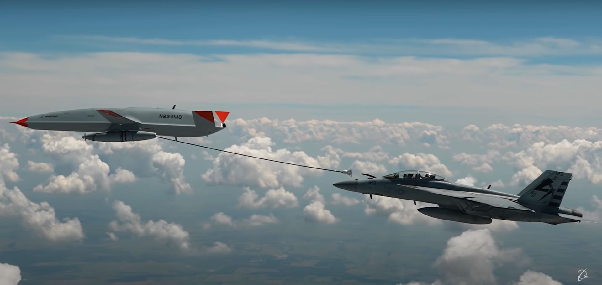 First Successful Air-To-Air Refueling Of FA-18 Fighter By A MQ-25 Drone-8