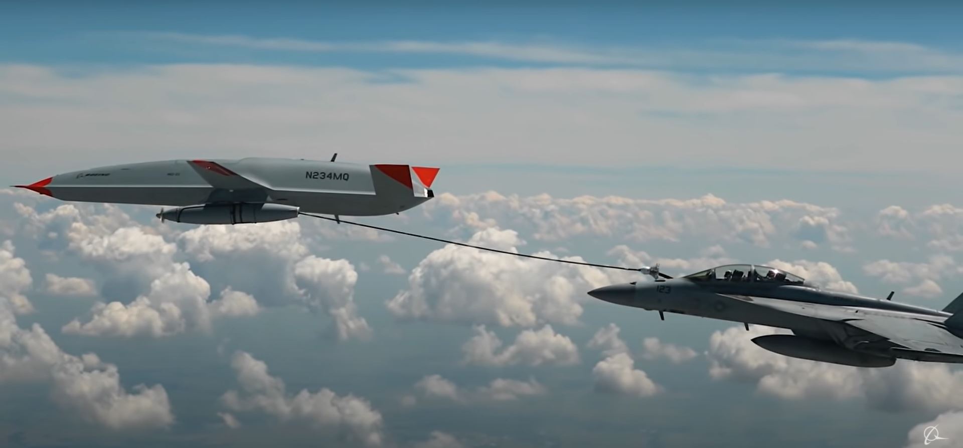 First Successful Air-To-Air Refueling Of FA-18 Fighter By A MQ-25 Drone-9