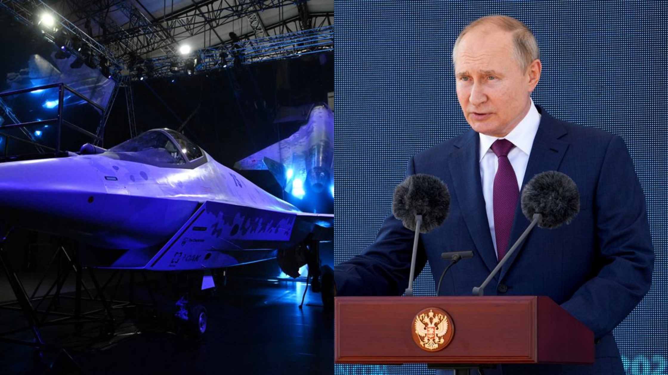 President Putin Inspects New Russian Fighter Jet At MAKS Air Show (5 Photos)