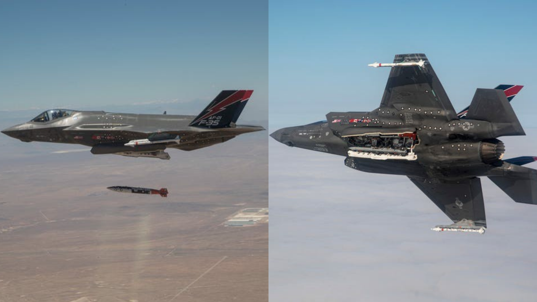 The First Images Of The Inert Nuclear Bombs Dropped By The F-35A During Testing