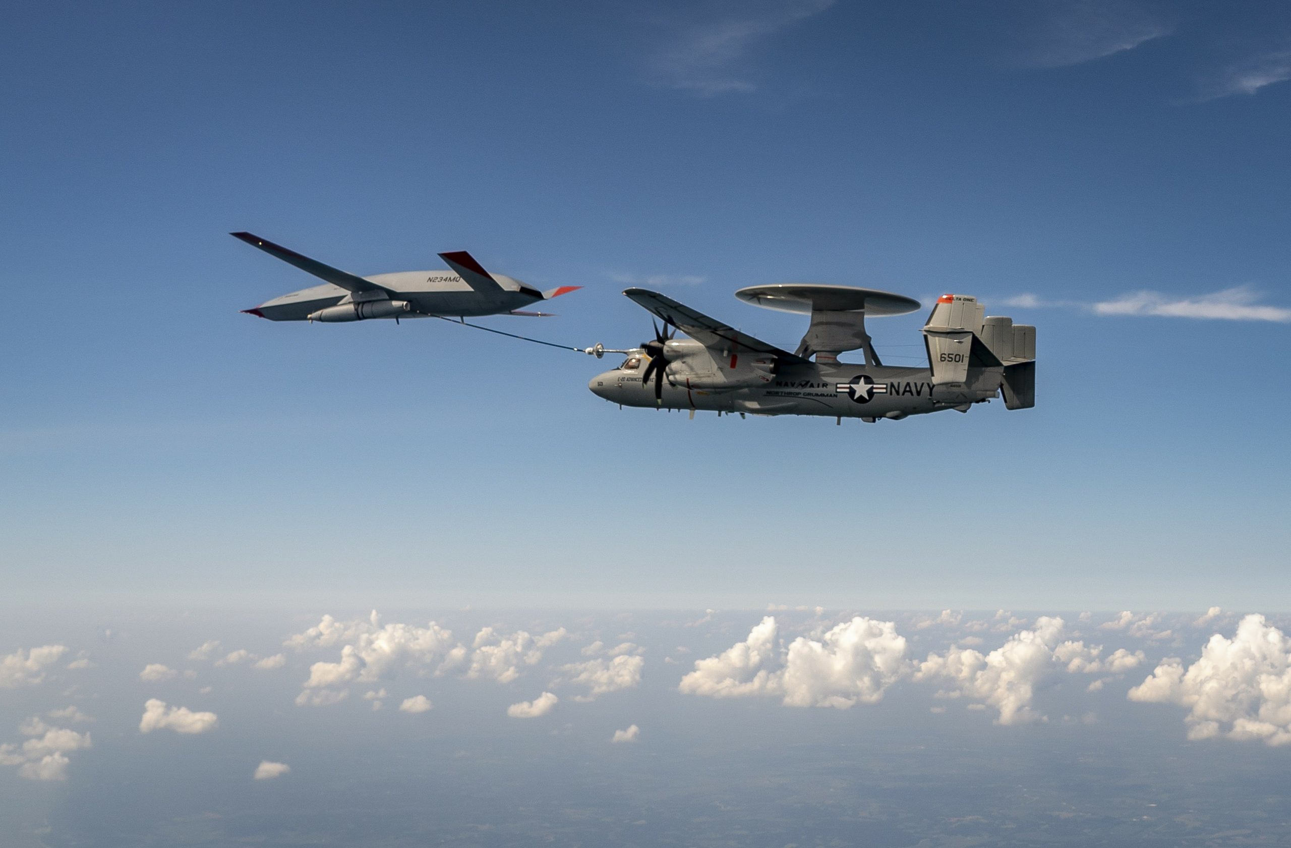Boeing MQ-25 Drone Completes It’s Second Successful Air-To-Air Refueling With An E-2D