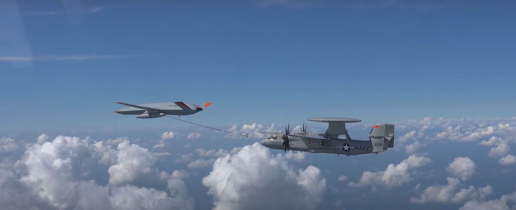 Boeing MQ-25 Drone Completes It's Second Successful Air-To-Air Refueling With An E-2D 7