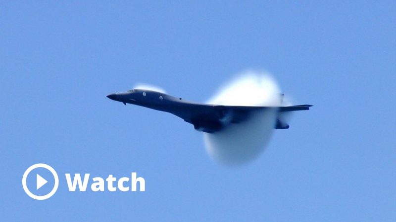 Watch Rare Footage Of A B-1B Lancer Creating A Vapor Cone